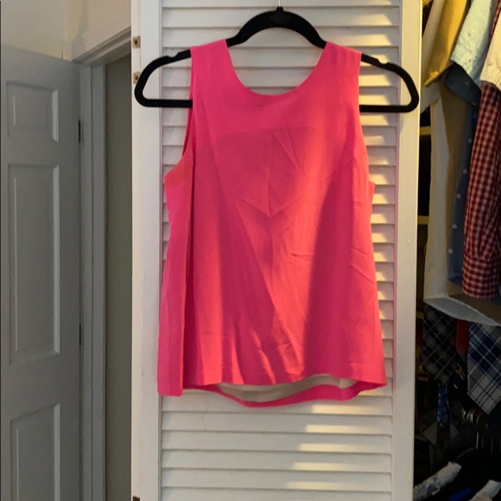 Amanda Uprichard Hot Pink Silk Shell